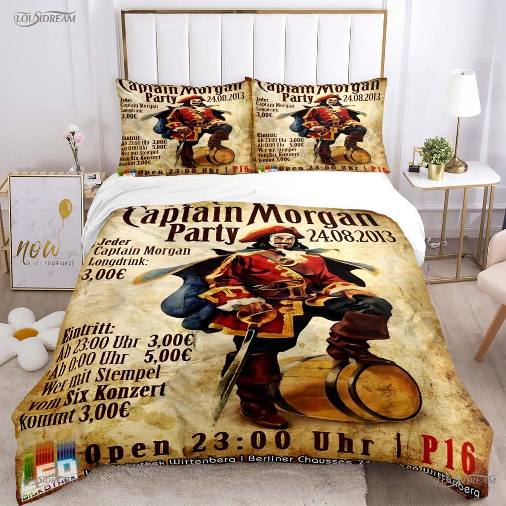 Captain morgan Casal Всесезонный пододеяльник Одеяло Постельное белье Мягкий пододеяльник и наволочки Для мальчика Односпальный/Двуспальный/Королевский/Кинг