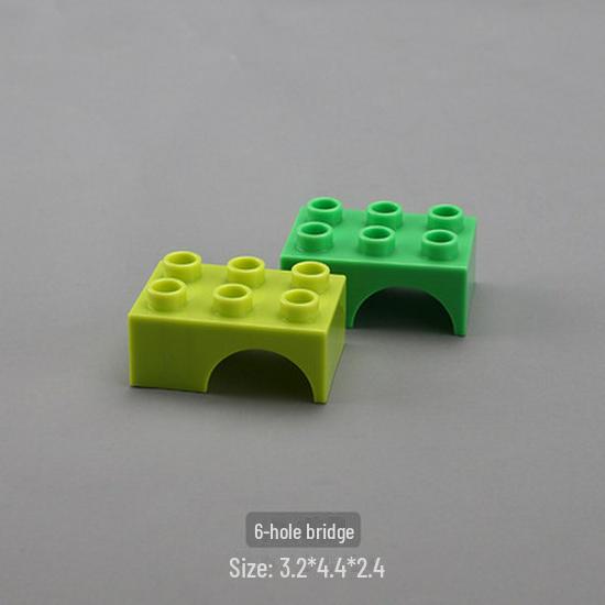 Совместимая головоломка-слайд для детей в стиле Lego с крупными деталями - аксессуары для конструктора для мальчиков и девочек
