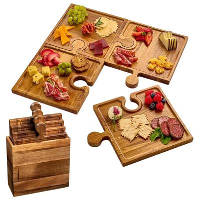 Доски для закусок 4 шт. Деревянный поднос для подачи игры Поднос в форме игры Поднос для закусок Для кухни Вечеринки Свадьбы Праздника