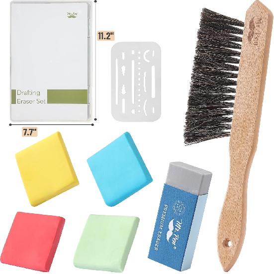 Mr. Pen Art Eraser Set - 7 Pcs, Pencil & Kneaded Erasers, Drafting Brush, Perfect