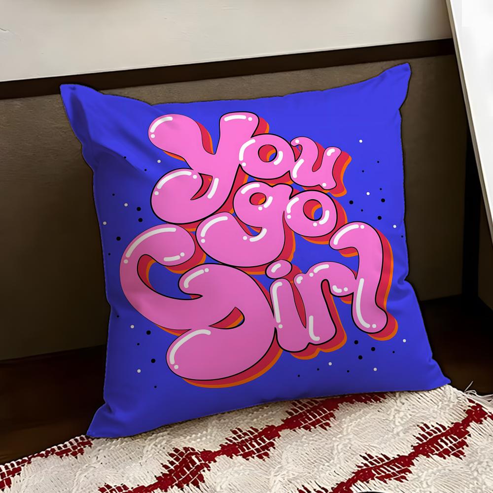 Powerful Motivational Quote Cushion Cover Reversible Soft Durable Pillow Cover Home Car MultiScene Use for Daily Comfort