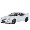 1/18 Nissan Skyline GTR R34 Металлическая модель автомобиля Со звуком и светом Оттяжный механизм Детская игрушка Коллекционный предмет Подарок на день рождения