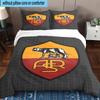 3pcs Rome Wolf Football club Printed Bedding Set Duvet Cover Closure Includes 1 Duvet Cover & 2 Pillowcases Bedding Sets Home Decor Gifts