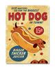 Hot Dog In Town Thicker Juicier Tin Sign Art Wall Decoration,vintage Aluminum Retro Metal Sign