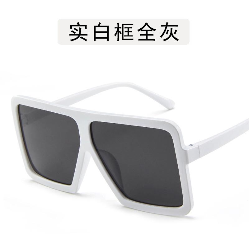 European and American fashion men's and women's sunglasses large frame personalized sunglasses, retro black super glasses trendy sunglasses