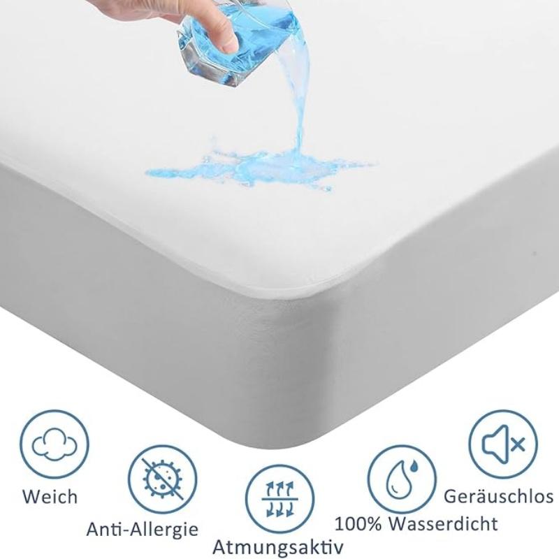Solid Color Waterproof Mattress Fitted Sheet, Durable TPU Waterproof Backing Bed Cover, Smooth Breathable Bed Sheet for Home Hotel