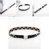 Fashion Metal Triangle Splicing Design Women Slim Waist Belt For Long Dress And Special Occasions