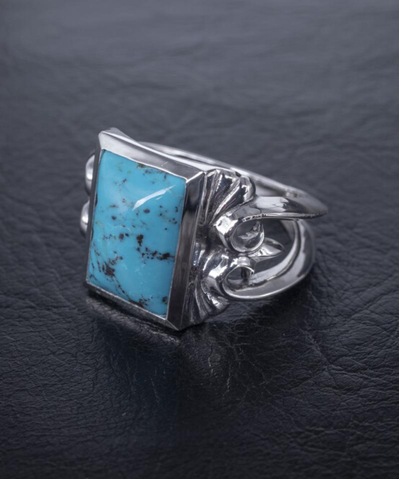 Josilver Sprout Square Ring (Turquoise)