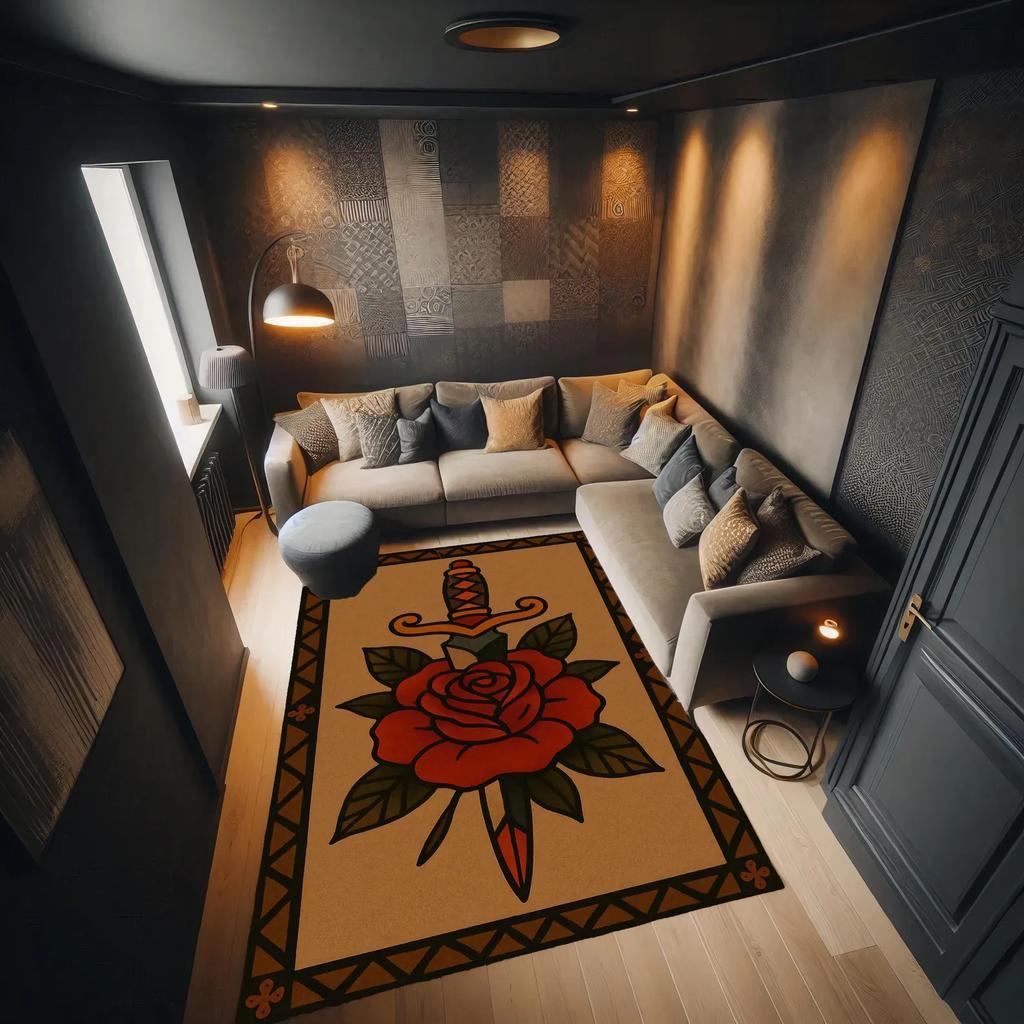 Ковер в традиционном стиле Черный ковер с медальоном Моющийся турецкий состаренный Большой ковер Ковры для гостиной спальни украшение дома