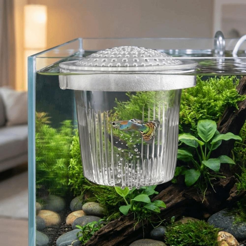 Transparent Fish Breeding Isolation Box Suspension Plastic Fish Tank Hatchery Detachable Floating Incubator Box Spawning Room