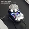 Мужской инструмент для бритья Перезаряжаемая от USB Портативная Электробритва со Светодиодным Индикатором Заряда Батареи для Мужчин Водонепроницаемая Мини Дорожная Роторная Бритва
