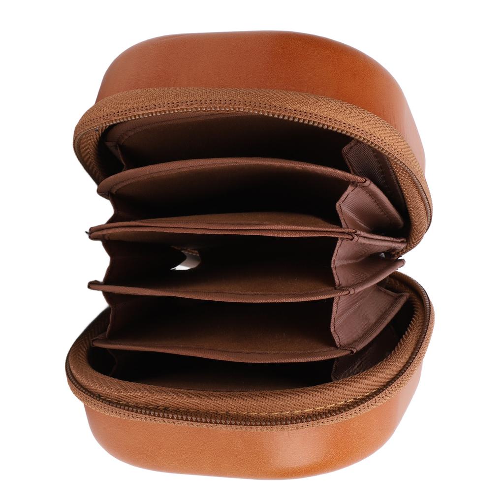 Camera Filter Bag Vintage PU Leather 8 Layers Storage Organizer Water and Shock Proof Protective Pou