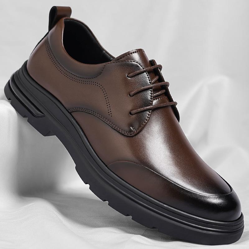 Модная осенне-зимняя новая модная повседневная кожаная обувь для мужчин однотонная новая дизайнерская обувь для платья мужская мягкая подошва шнуровка лоферы мужские