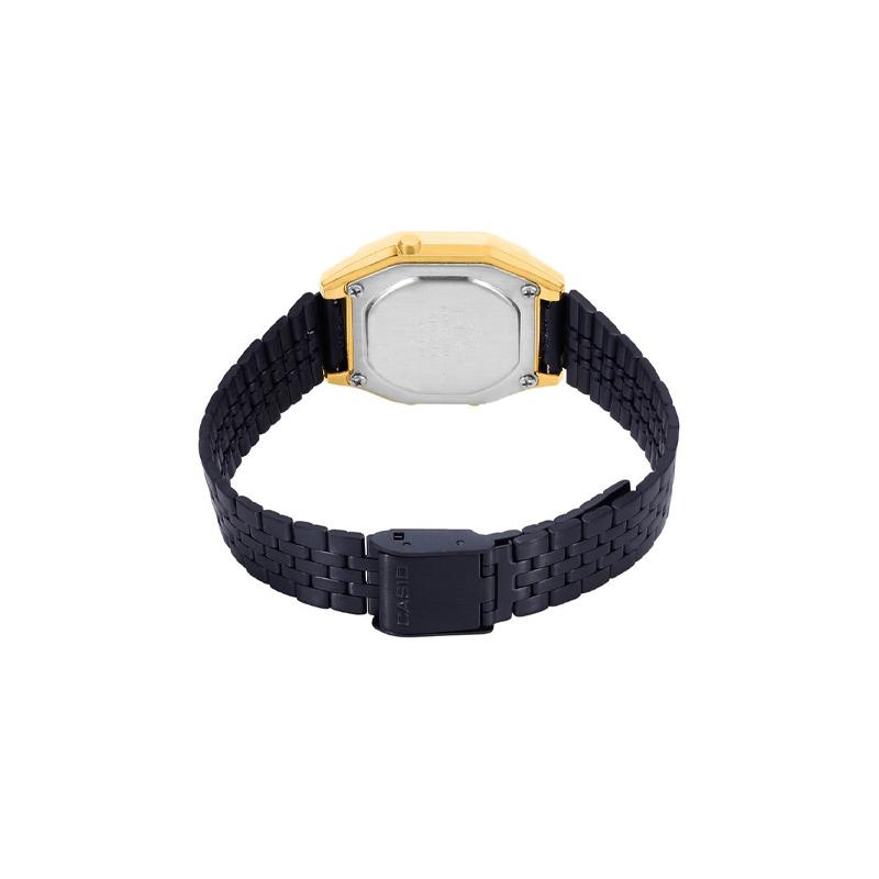Casio Серия YOUTH-металлические маленькие квадратные классические ретро повседневные модные электронные часы кварцевый механизм стальной ремешок японские и LA680WEGB-1A