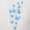 12Pcs/Pack Leaves Butterfly Stickers With 3D Three-dimensional Hollow Out Paper Wall Stickers For Wedding Birthday Party Home Room Shopwindow Decor