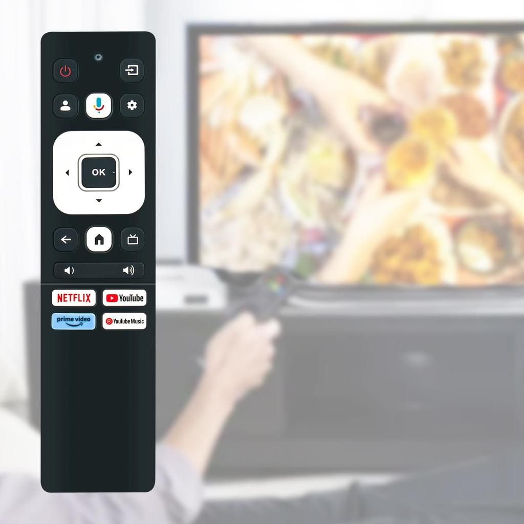 Пульт дистанционного управления PerFascin Substitute подходит для телевизоров без тюнера FPD, тип 32 В, тип 40 В, FHD, Google TV, безрамочный ЖК-телевизор, поддержка голосового поиска CG32-P2 CG43-P2