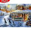 Full Square Round Diamond Painting Penguin 5d DIY Diamond Embroidery Animal Winter Decoration Home Art