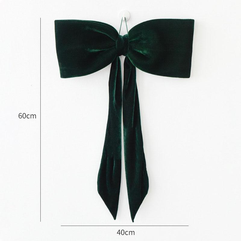 Christmas Decorations Long Velvet Bow Christmas Tree Decoration Pendant Window Display Decoration Christmas Clearance Sale