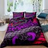 Snake Duvet Cover Set 3D Python Palm Leaf Bedding Set King Size Reptile Tropical Theme Quilt Cover For Kids Boys Girls Teens