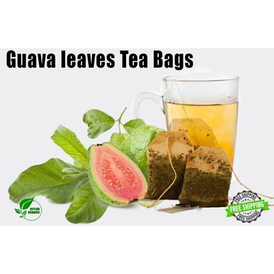 Органический чистый чай из листьев гуавы в пакетиках 40 шт. Травяной чай повышает иммунитет, снижает вес