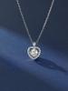 Dancing Stone Carat Moissanite Necklace Silver Necklace with Adjustable Chain and Gift Box [MomentWish] Pendant, 1.3 Women's (Heart)