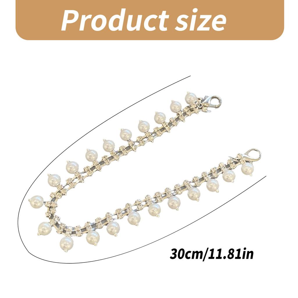 Элегантный съемный бусинный каблук-подвеска, стильный задний каблук-подвеска, аксессуар для каблука, бисерные украшения для женщин