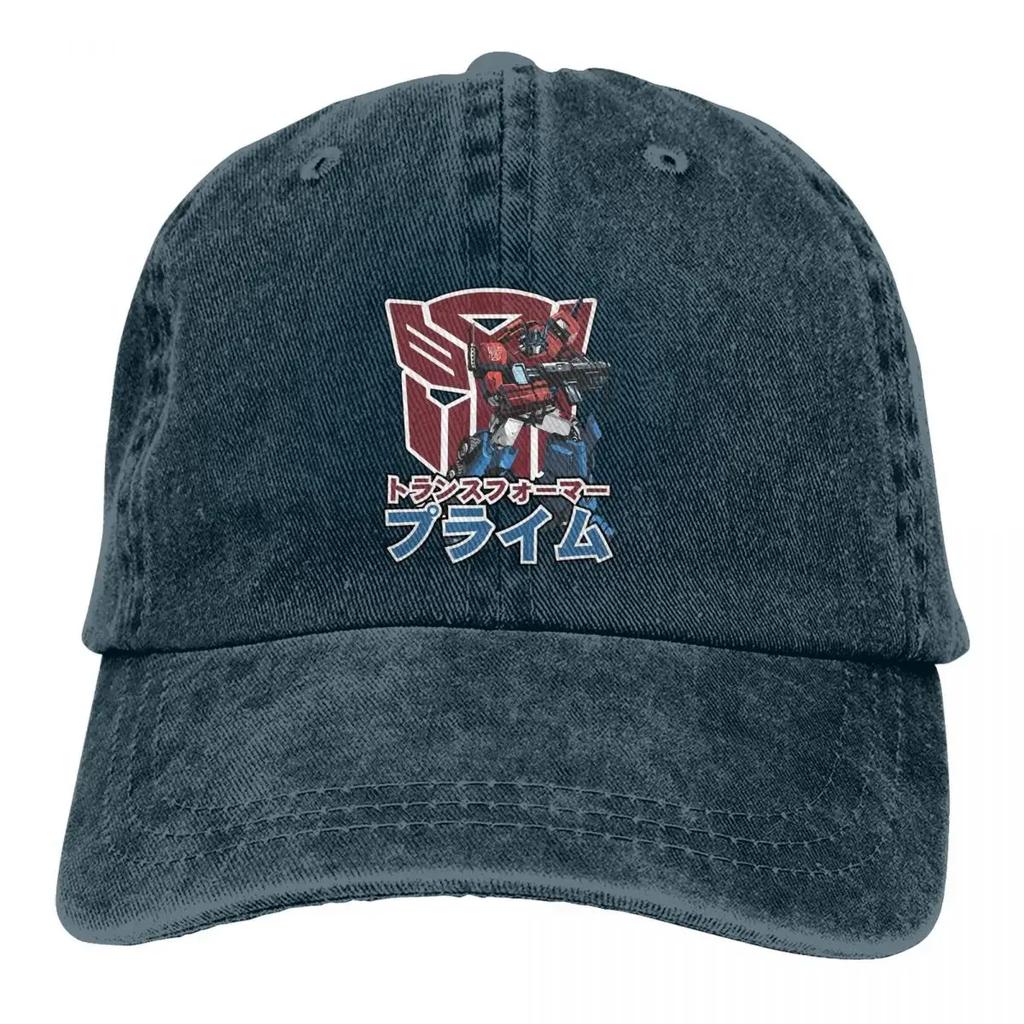 Стираная мужская бейсболка Optimus Prime Classic Trucker Snapback Cowboy Caps Dad Hat Transformer Science Action Golf Hats