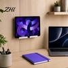 Office Charging Organizer Acrylic Tablet Wall Mount Holder, Universal Mounted Smartphone Stand, Space Saving Cable And Hole for Living Room Dock