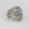 Natural Labradorite Gemstone Ring, Solid 925 Sterling Silver Ring, Bohemian Ring, Birthstone Ring, Handmade Jewelry
