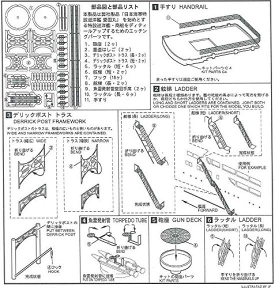 Pit Road Scale Parts for Japanese Navy Cargo and Passenger Ships PE127 1/700 Photo-Etched