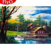 5D DIY Алмазная картина Дом Полный квадратный круглый Алмазная вышивка Дерево Горный хрусталь Комплект Украшение дома