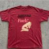 Funny Red Text Vintage T-Shirt Retro Meme Graphic Tee