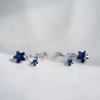 Sea Blue Cut-faced Stars Fresh and Literary Starry Temperament Earrings for Women