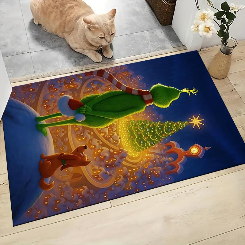 Christmas Night Adventure Carpet Rug Soft Washable Anti Slip Home Living Room Sofa Mats Personalized Christmas Rug