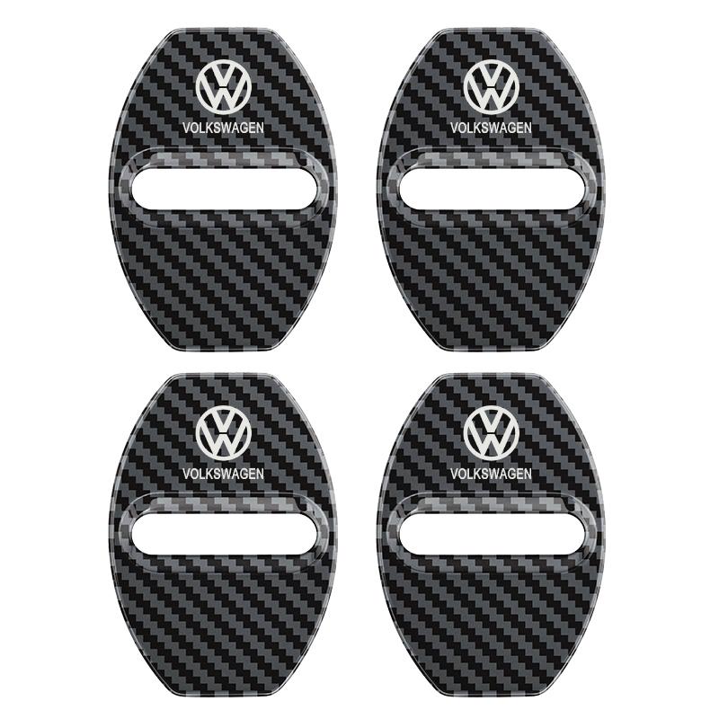 2026 Hot For Volkswagen VW 4 PCS/Set Fashion Stainless Steel Car Covers Door Lock Protecting Cover For Volkswagen VW Golf Tiguan