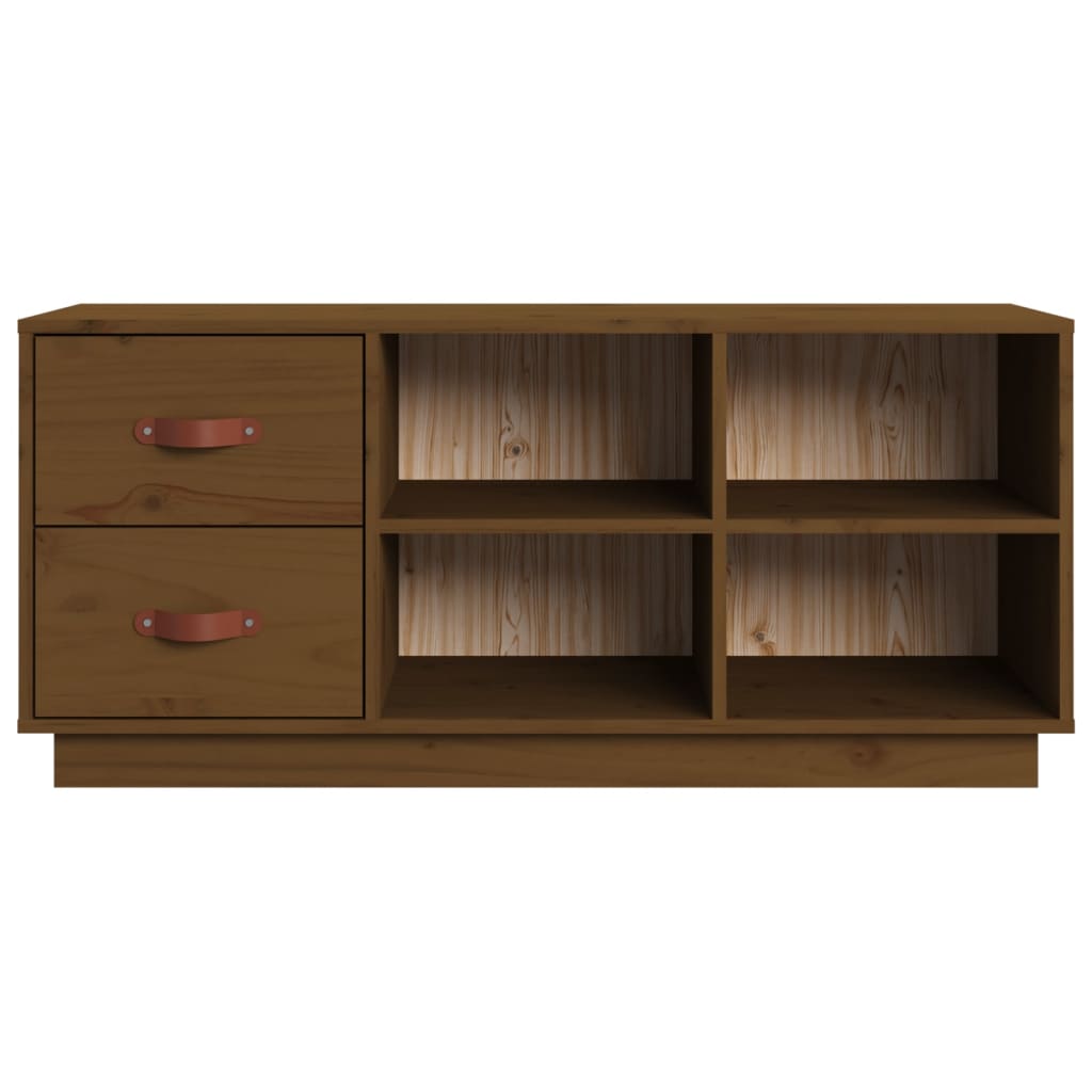 Shoe Bench Honey Brown 100 x 34 x 45 cm Solid Pine Wood