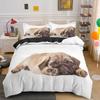 Bulldog Bedding Set Pet Animal Dog Duvet Cover For Kids Adult Bedclothes Covers Comforter Sets Cute Bed Sheets