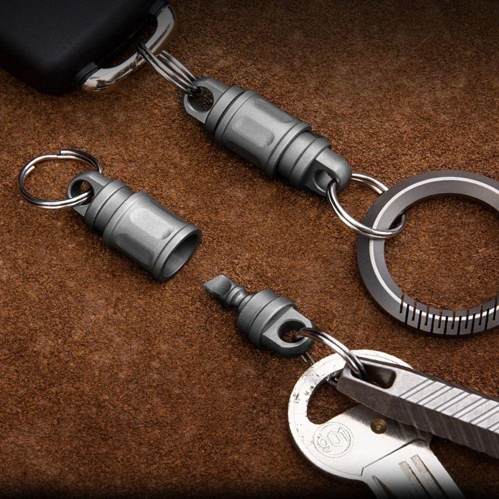 360° Rotatable Titanium Alloy Keychain Portable Keyring New Car Key Ring Outdoor Small Tool