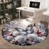 Butterfly Dreams In Flowers round carpet Chair cushion Round Entryway Rug, Soft Round Rugs for Living Room, Bedroom, Circle Carpet decor gifts