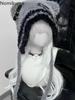 Harajuku Gothic Lolita Вязаная шапка с кошачьими ушками Женская панк-дизайнерская зимняя черная шапка-бини Милая шапка Женские аксессуары Кепка