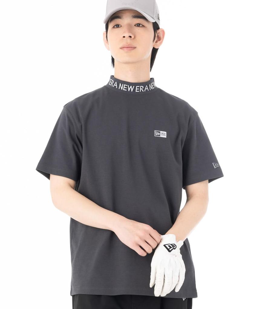 NEW ERA Performance Tee Mid Neck Golf Box Logo Graphite 14707359 S/S