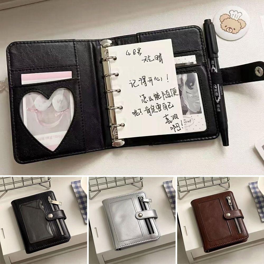 5-Ring Loose-Leaf Binder Notebook with Photo Window Pocket Journal M5 Notebook  School Office