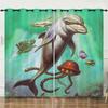 Curtain Illustration Marine Life Shark 3D Digital Printing Blackout Curtain Punching