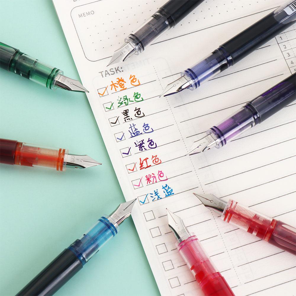 F Nib Writing Ink Pens Large Capacity Straight Liquid Pen Fashion Fountain Pen  School Supplies