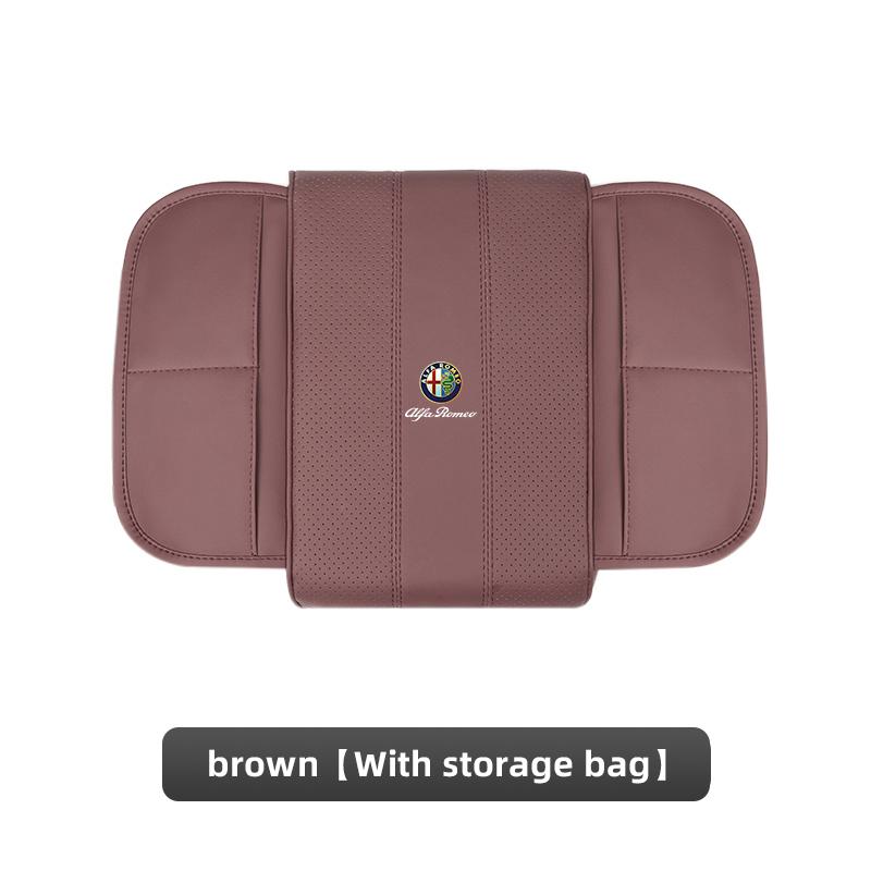 Car Leather Armrest Box Pad Memory Foam Armrest Mat For Alfa Romeo 4C 159 166 Spider Giulia Giulietta 156 Tonale Mito 147 8C GT kjn456