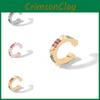 Geometric Elegant Alloy Ear Cuffs With Colorful Rhinestones For Trendy Women