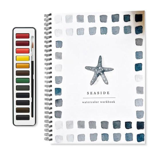 Рабочая тетрадь по акварели 12 цветов Птицы Цветы Животные Дети Акварельные краски Книга Художественные поделки Принадлежности для рисования для начинающих