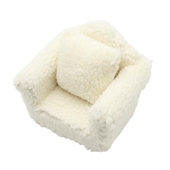 Миниатюрный диван 0.05 масштаб Мини-дом Диван Плюшевая Миниатюрная Мебель Куклы Аксессуары Для Дома