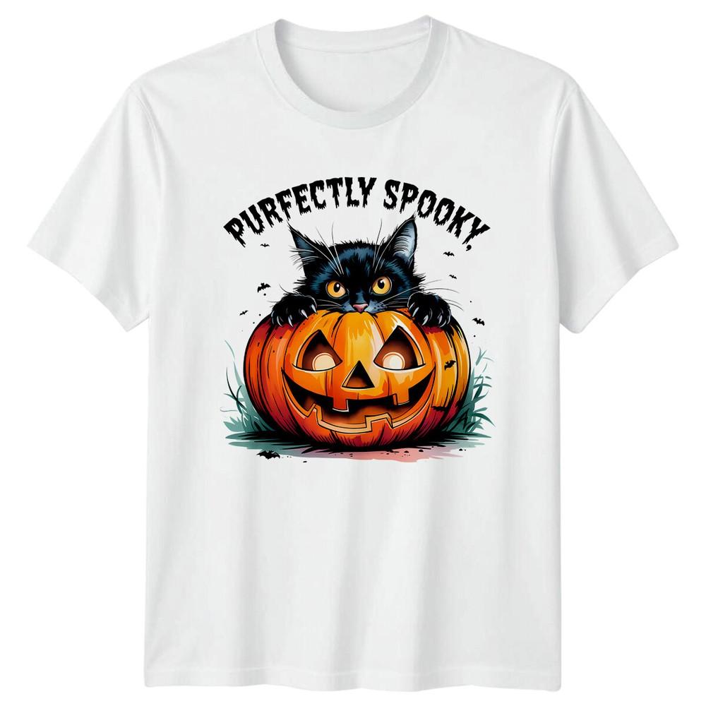 Perfectly Spooky Cat Pumpkin Halloween TShirt
