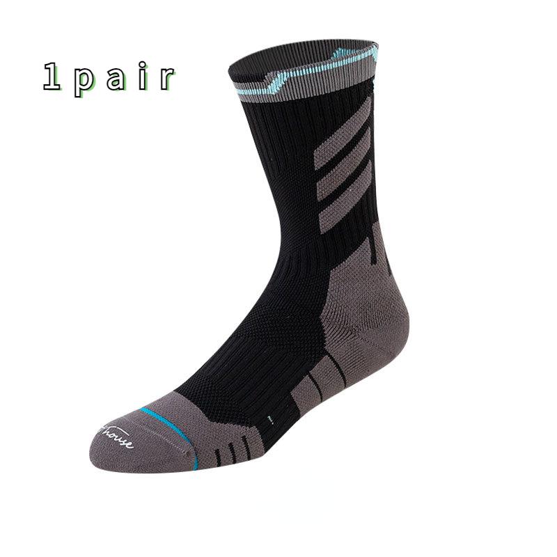 Мужские утолщенные антибактериальные практичные баскетбольные элитные носки среднего размера 39–44, профессиональные спортивные носки
